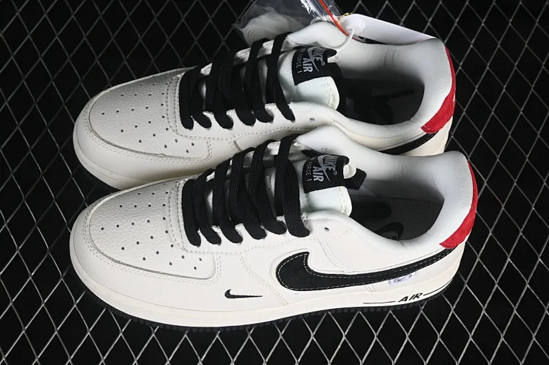 All categories Nk Air Force 1 Air Force series Nk Air Force 1 Low Air Force low-top Nike Air Force 1'07 Low Retro beige black red Air Force 1 low-top casual sneakers DD1982-324
